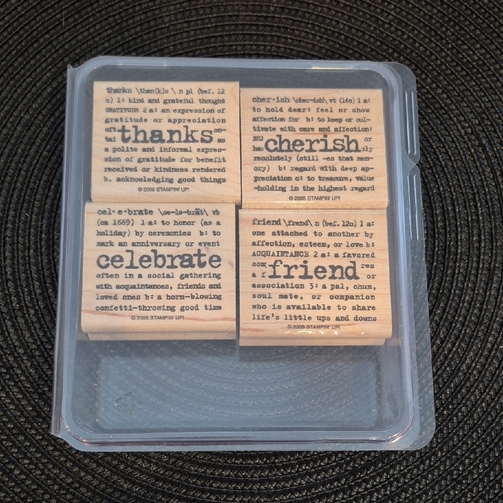STAMPIN' UP! Retired 2005 'Lexicon Of Love' Stamp Set, Set of 4 Stamps